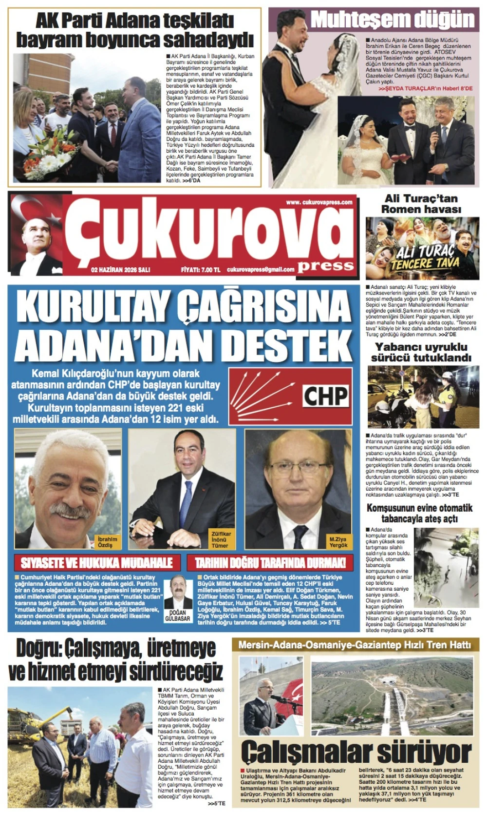 02 HAZİRAN 2026 Salı