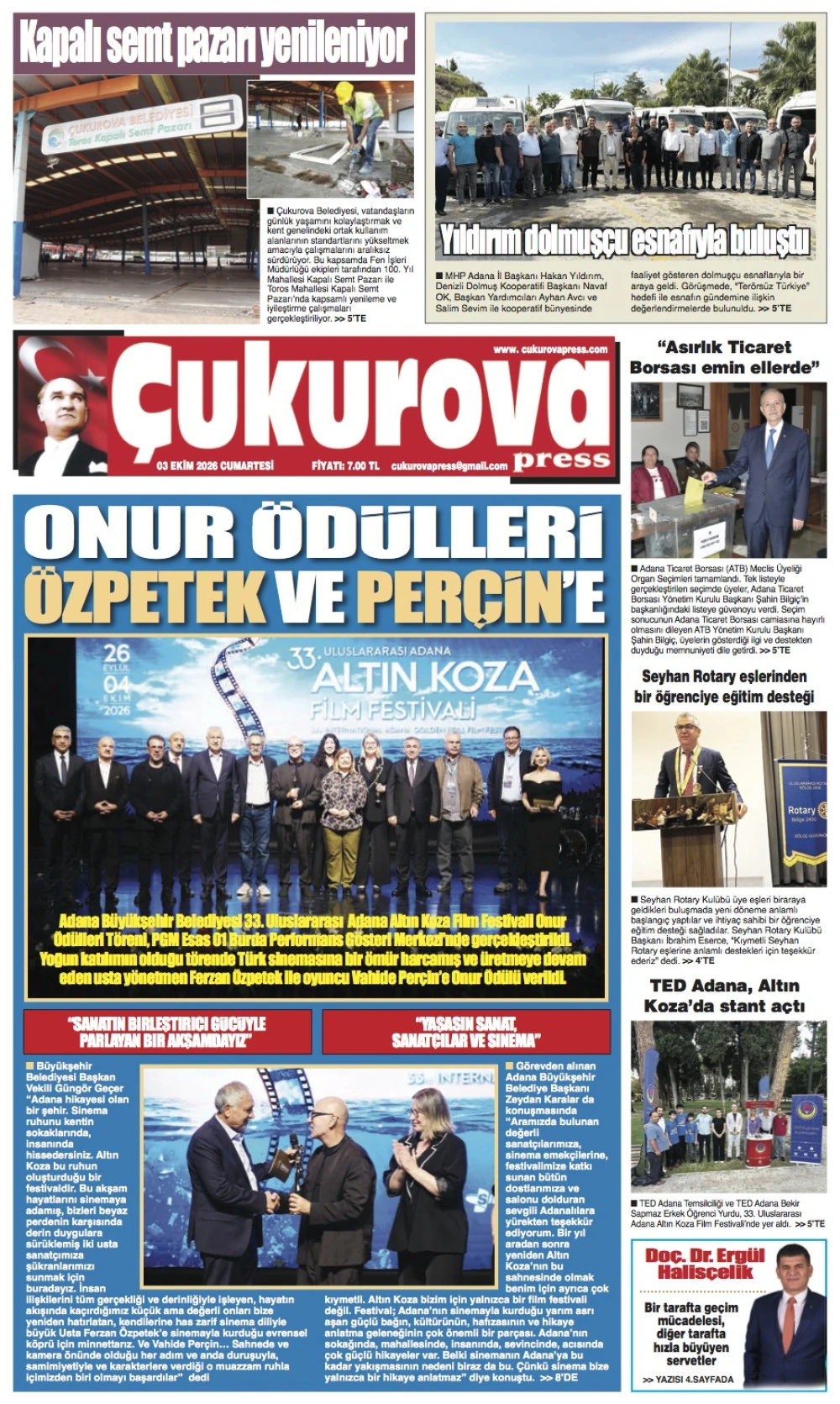 03 Ekim 2026 Cumartesi