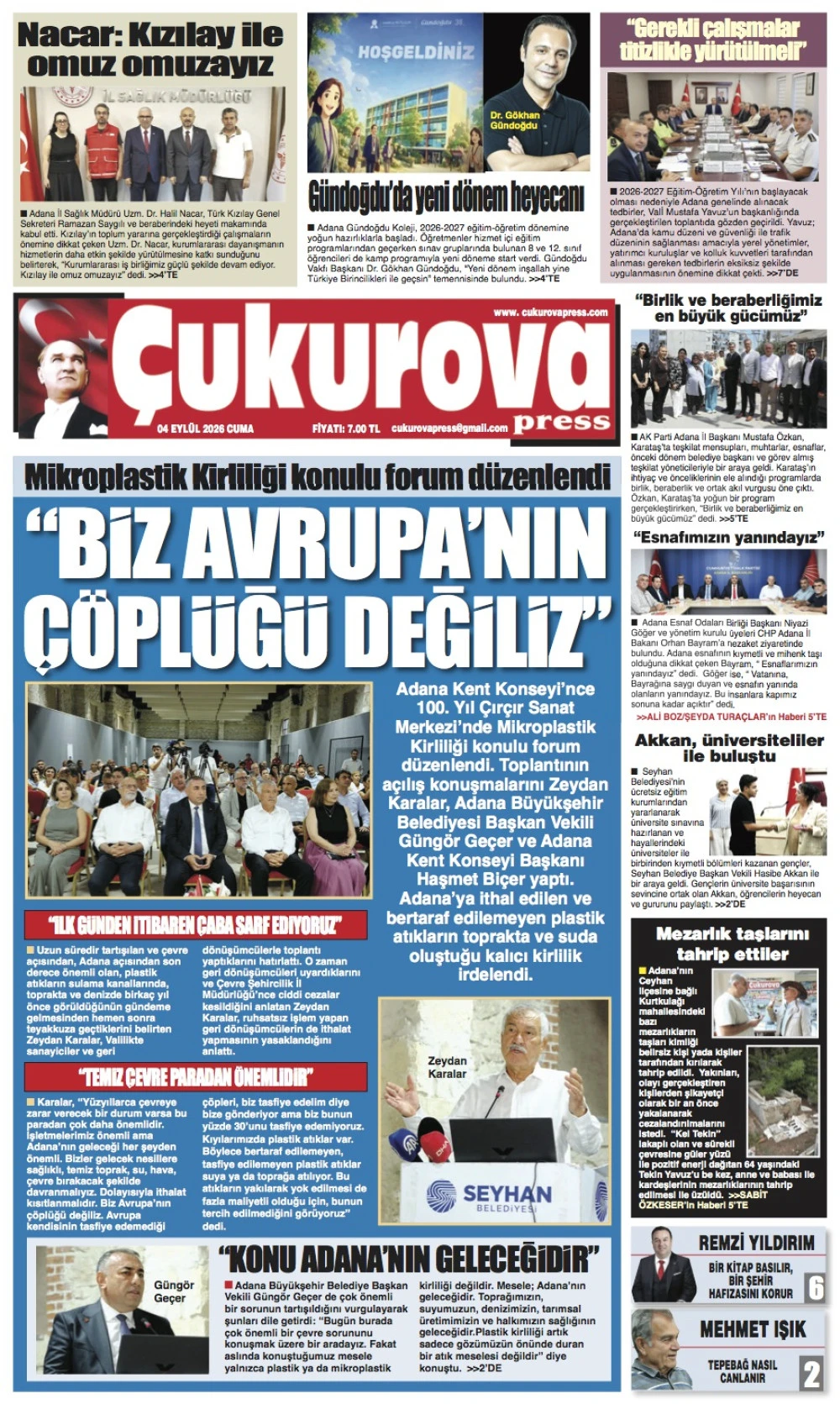 04 Eyl&uuml;l 2026 Cuma