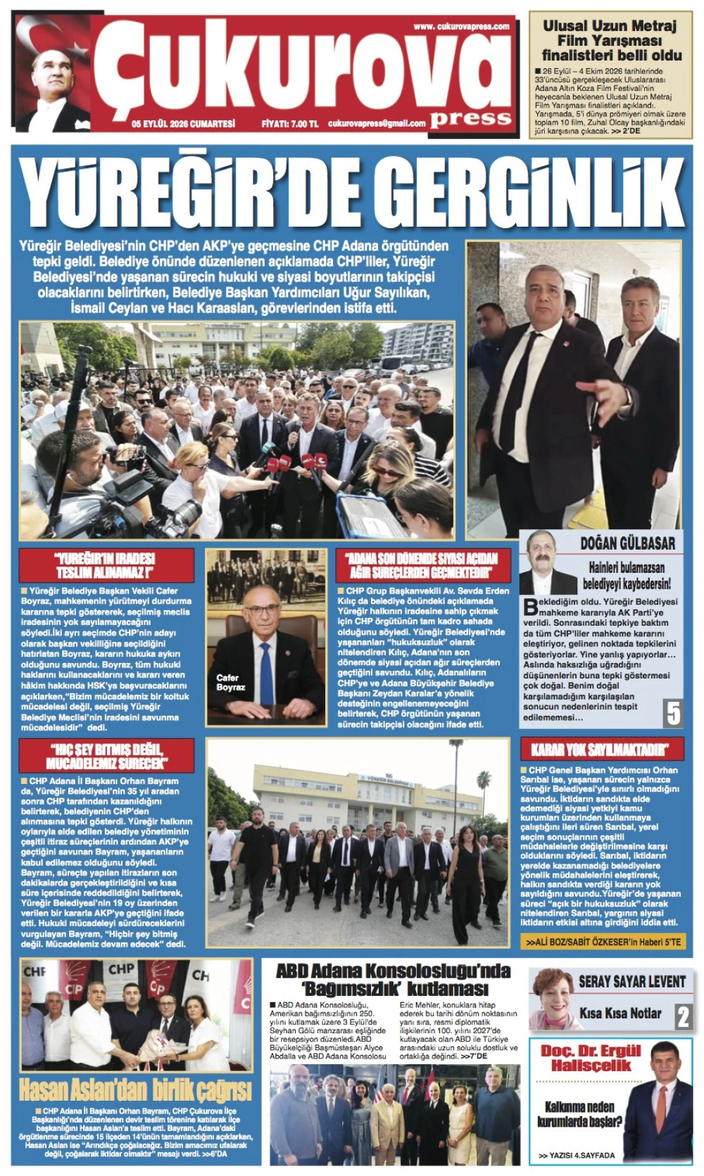 05 Eyl&uuml;l 2026 Cumartesi