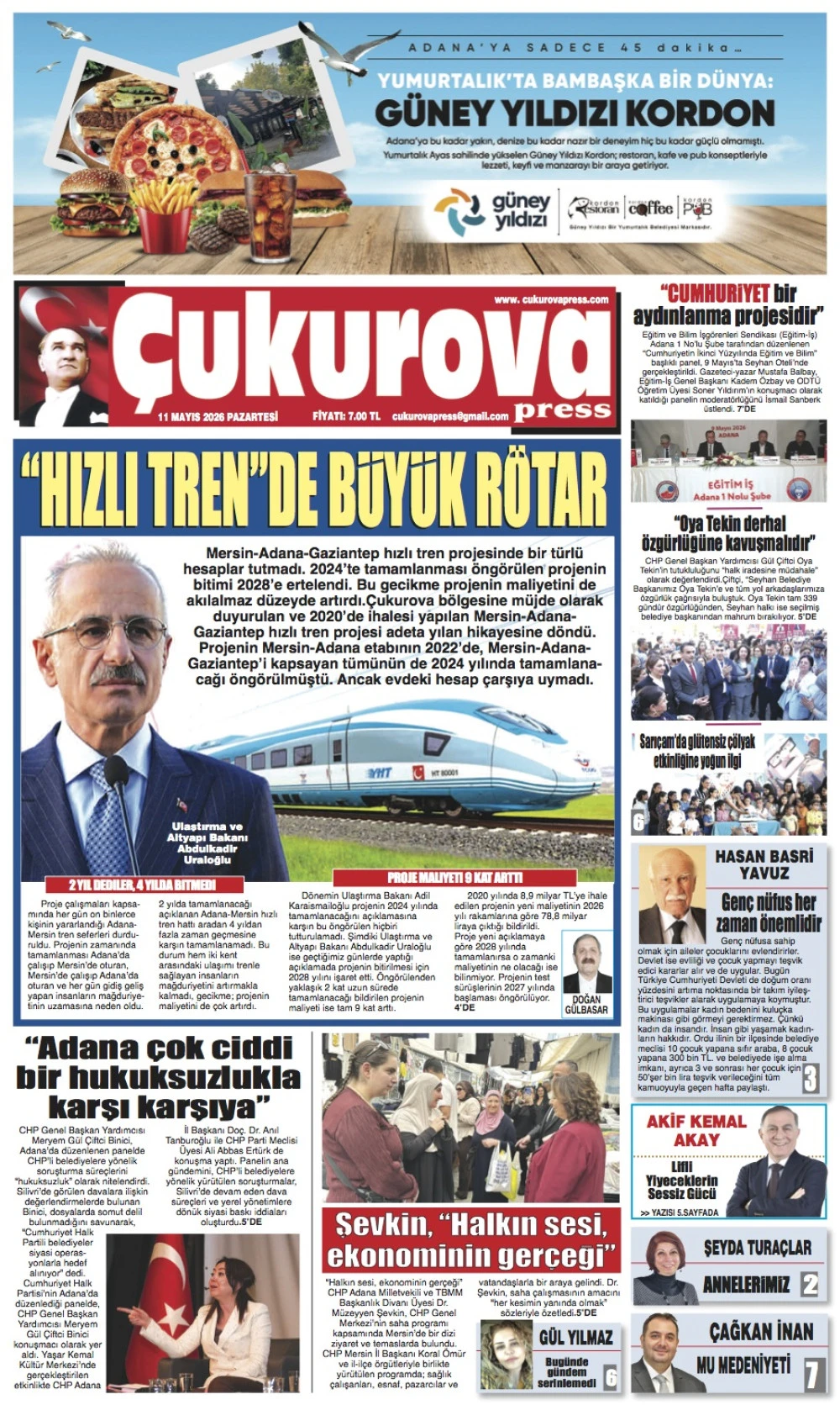 11 Mayıs 2026 Pazartesi