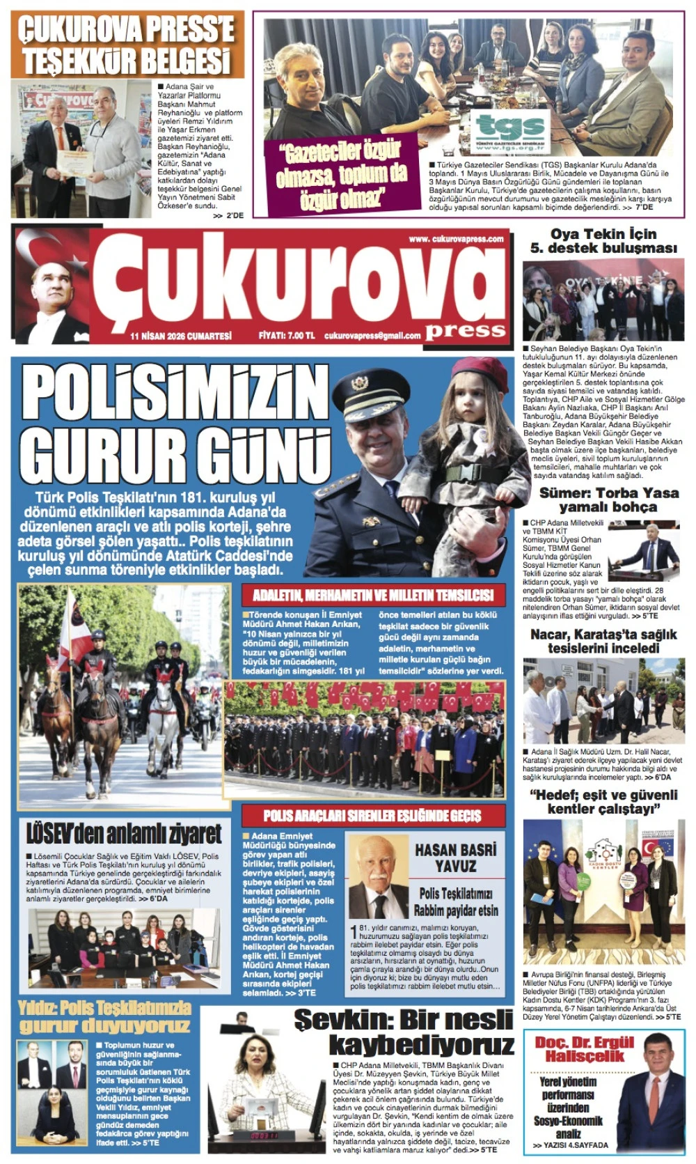 11 Nisan 2026 Cumartesi