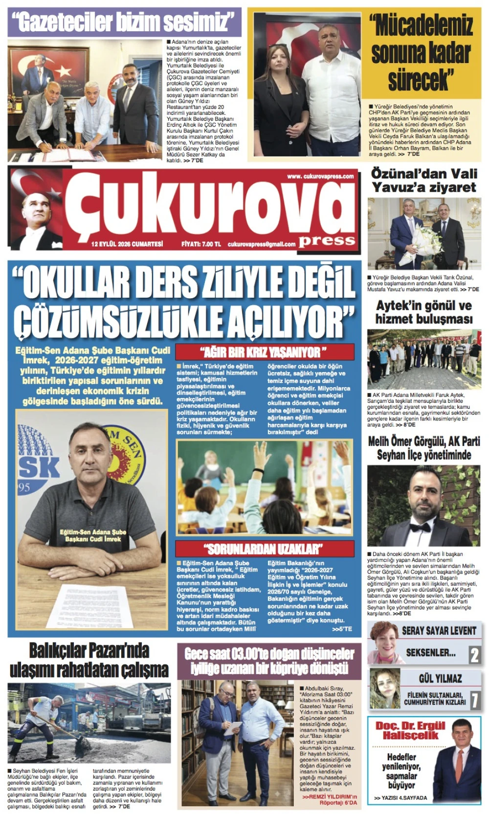 12 Eyl&uuml;l 2026 Cumartesi