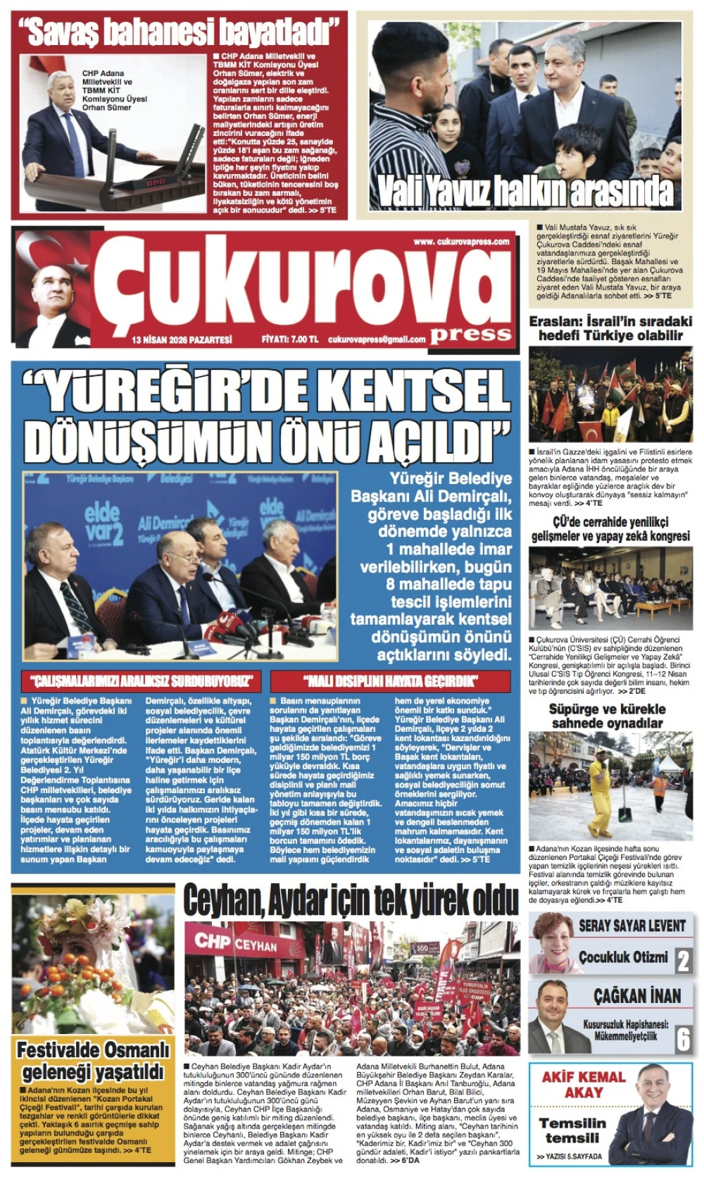 13 NİSAN 2026 PAZARTESİ