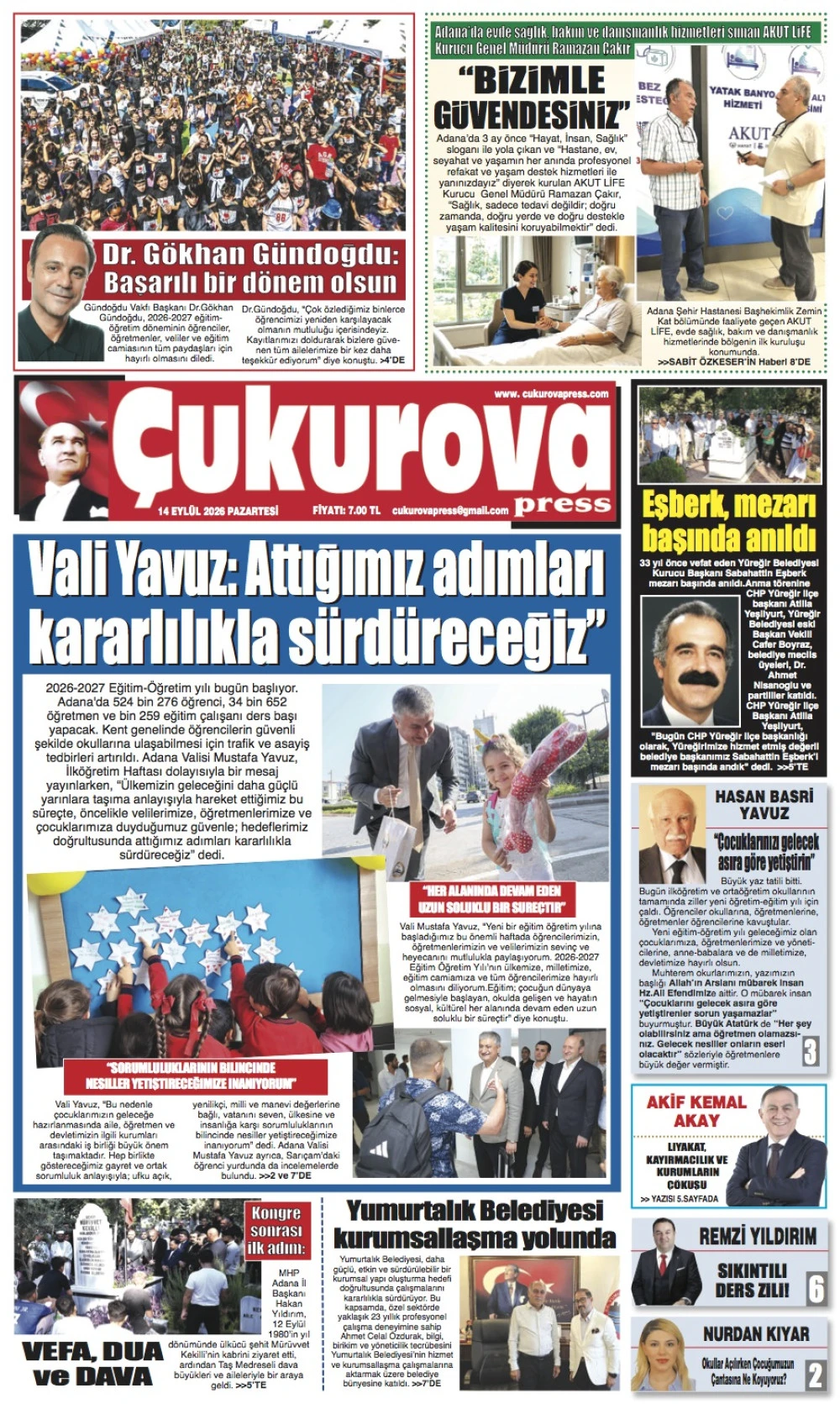 14 Eyl&uuml;l 2026 Pazartesi