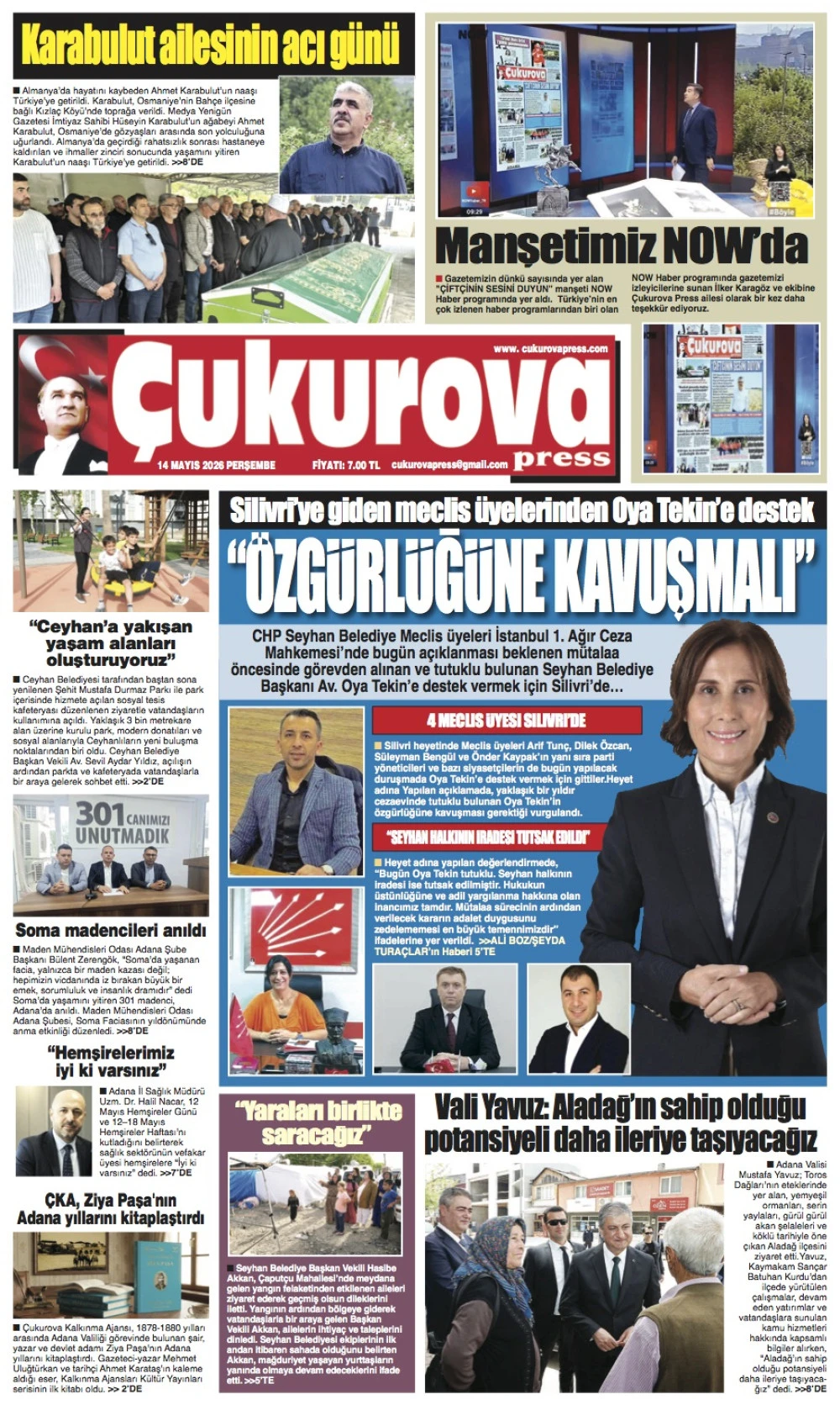 14 Mayıs 2026 Perşembe