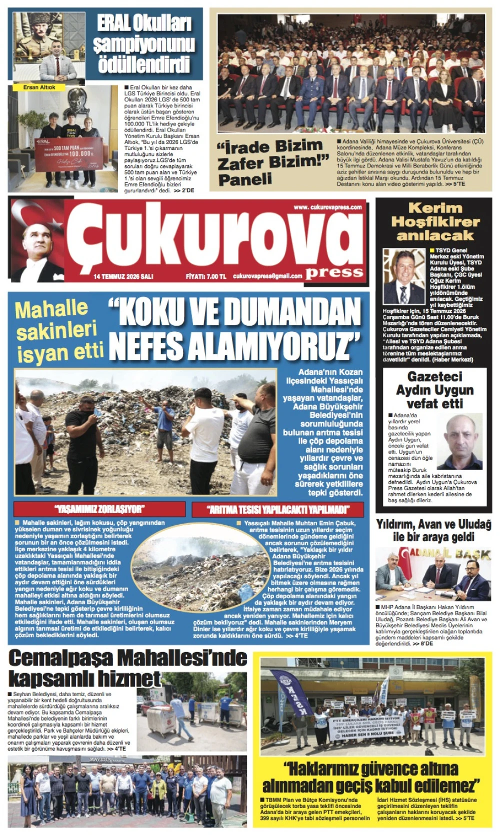 14 Temmuz 2026 Salı