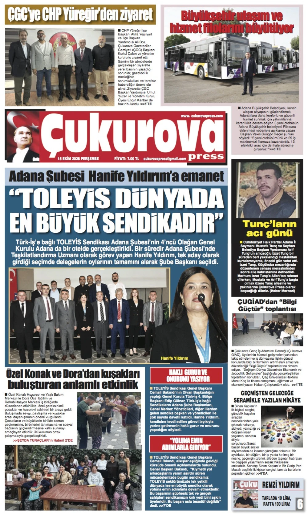 15 Ekim 2026 Perşembe