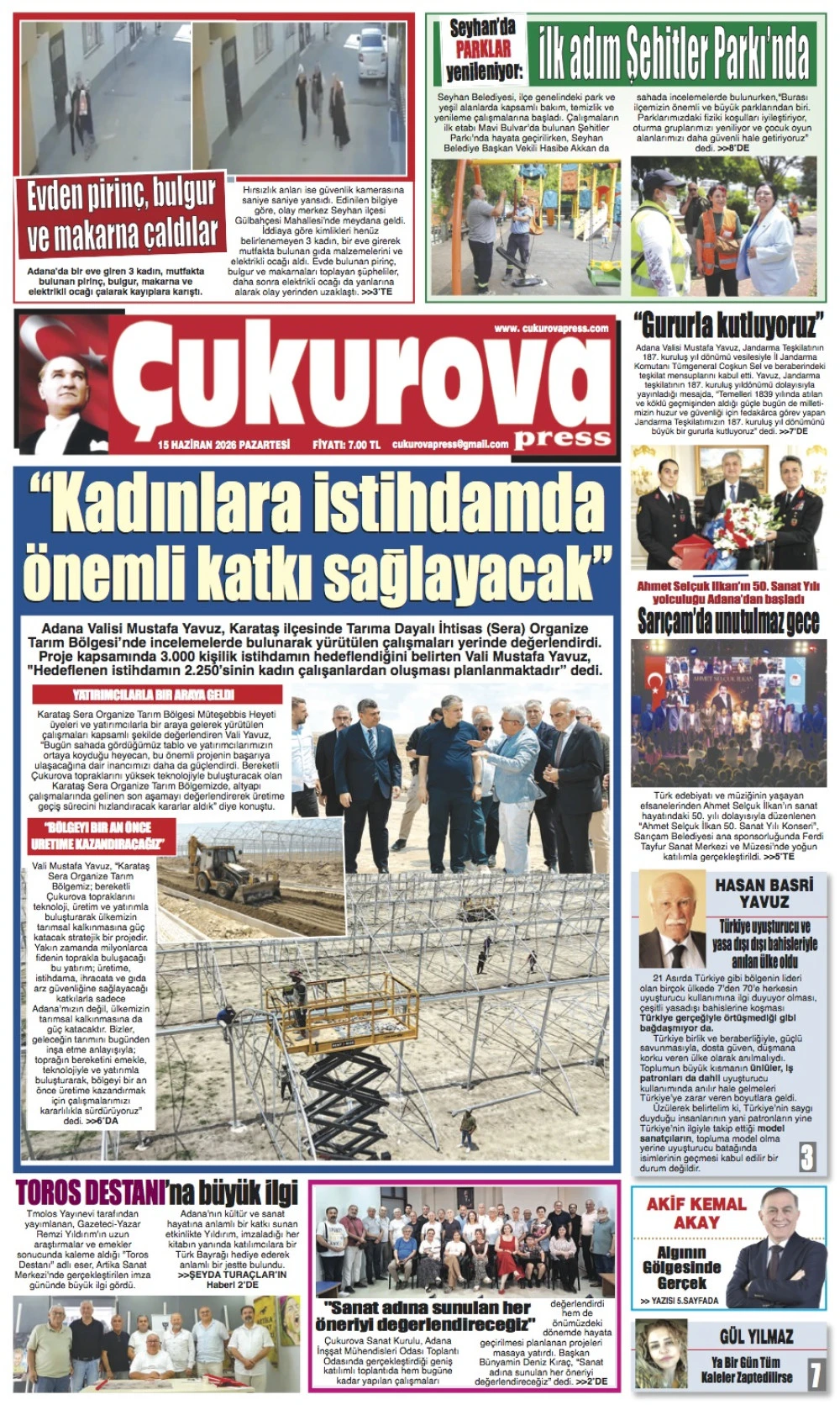 15 Haziran 2026 Pazartesi
