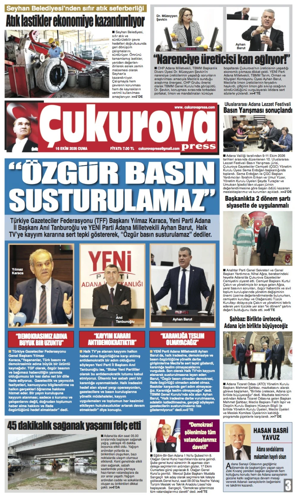 16 Ekim 2026 Cuma