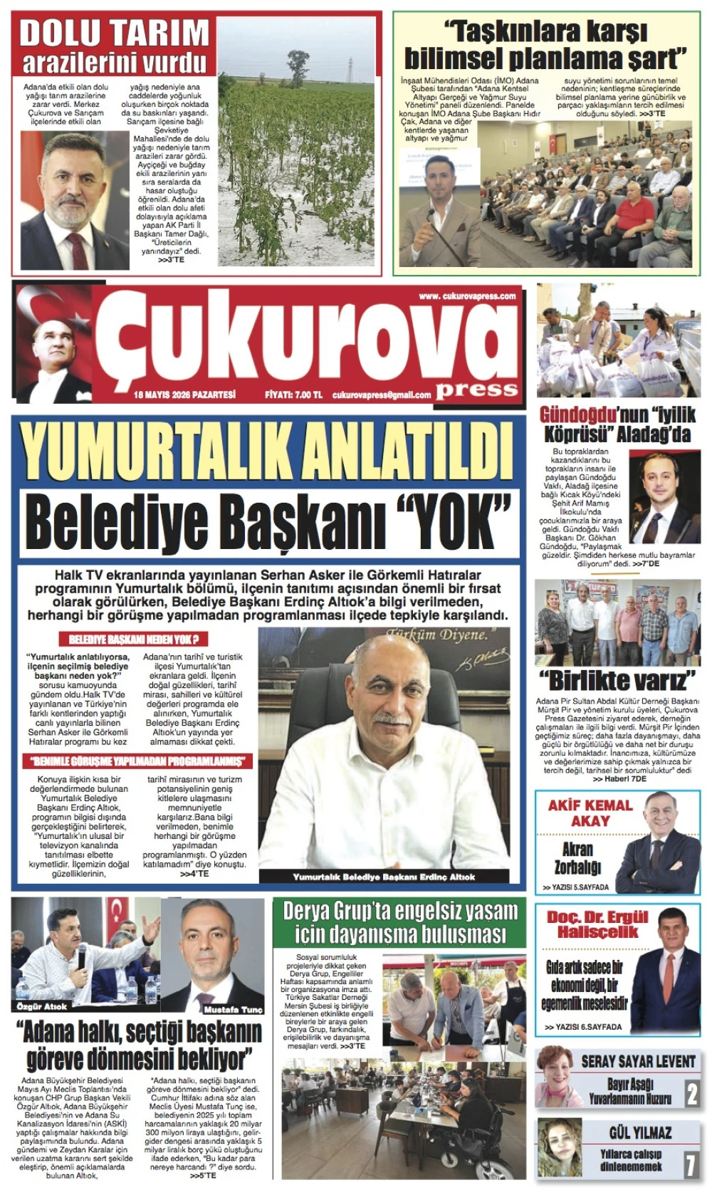 18 Mayıs 2026 Pazartesi