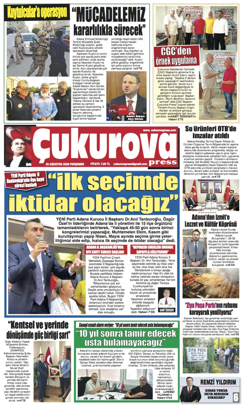 20 Ağustos 2026 Perşembe