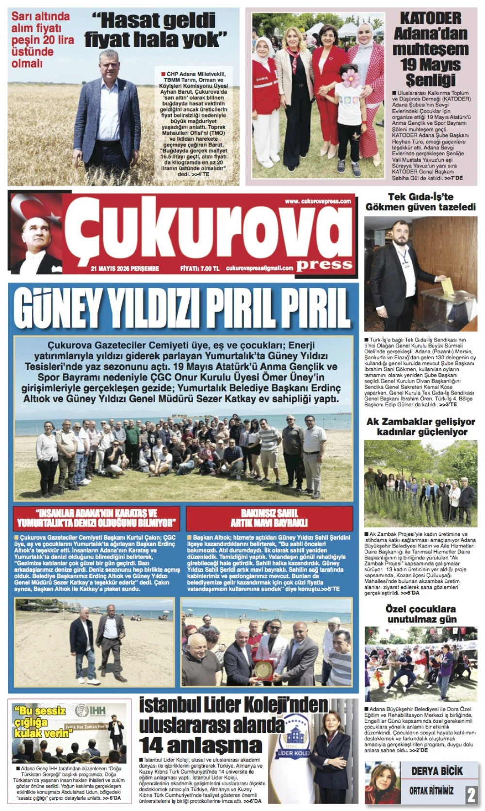 21 Mayıs 2026 Perşembe