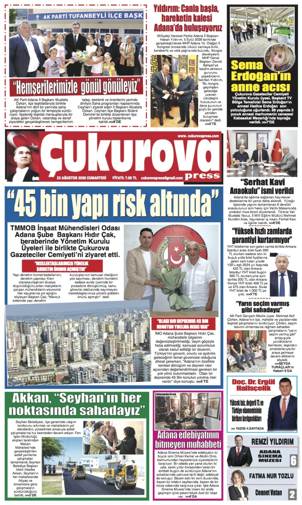22 Ağustos 2026 Cumartesi