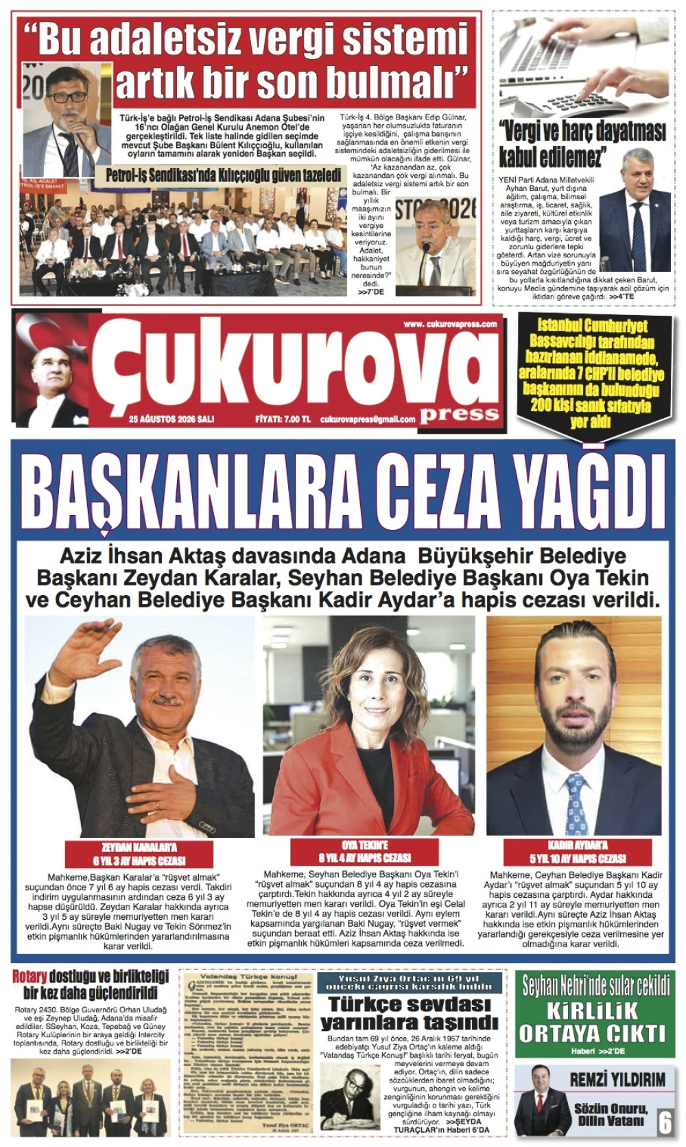 25 Ağustos 2026 Salı