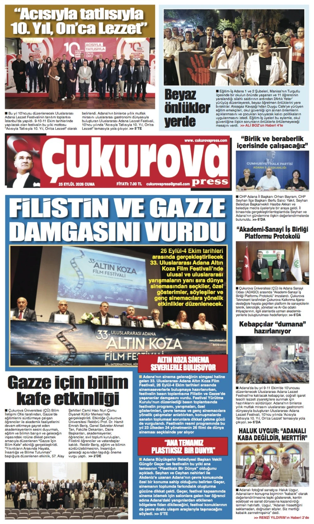 25 Eyl&uuml;l 2026 Cuma