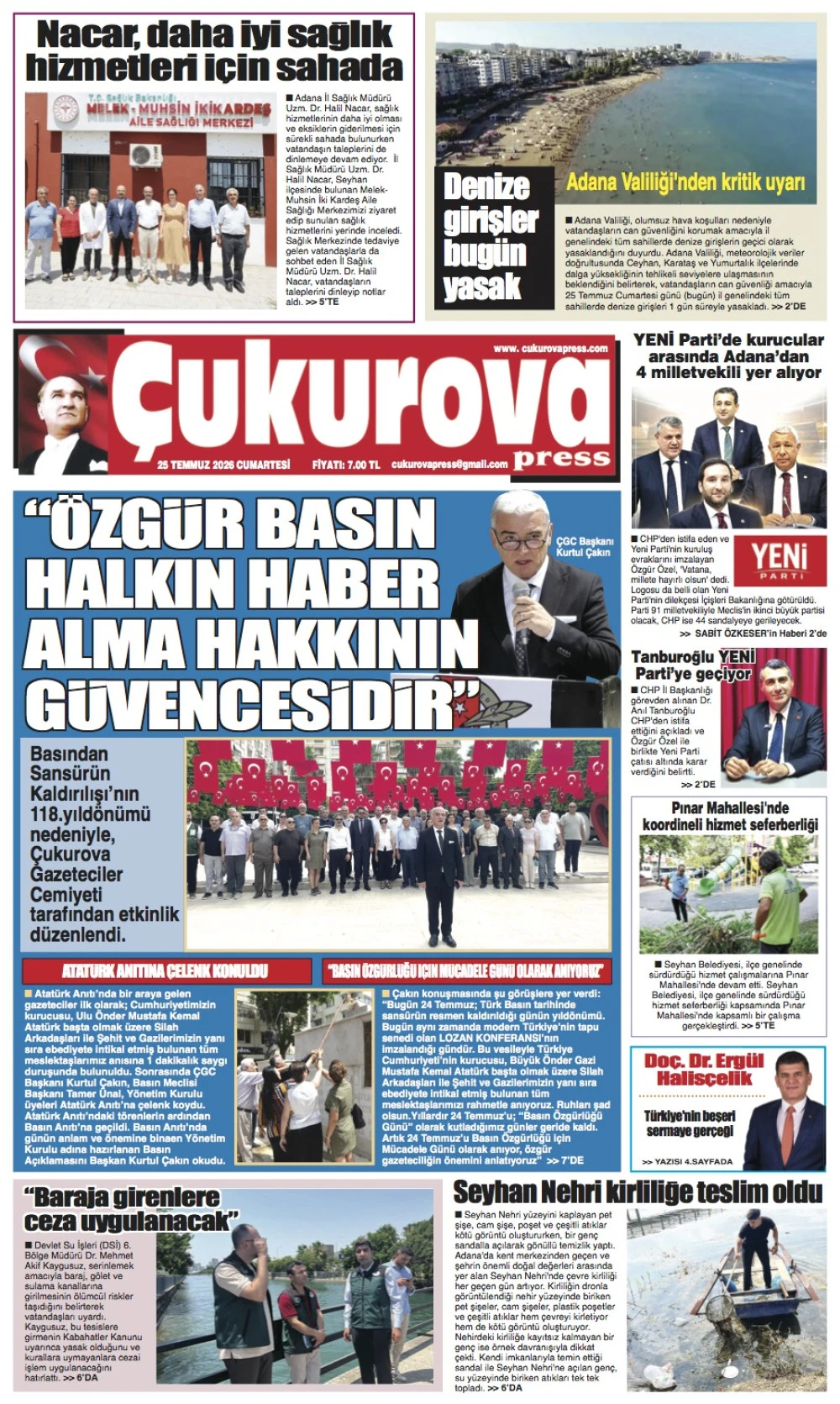 25 Temmuz 2026 Cumartesi