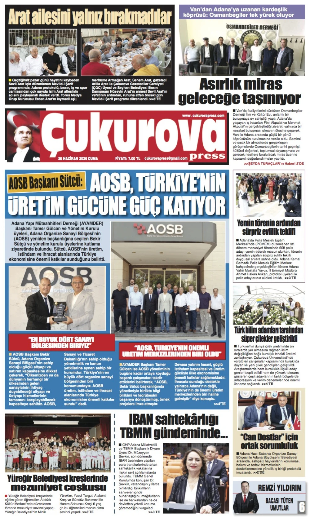 26 Haziran 2026 Cuma