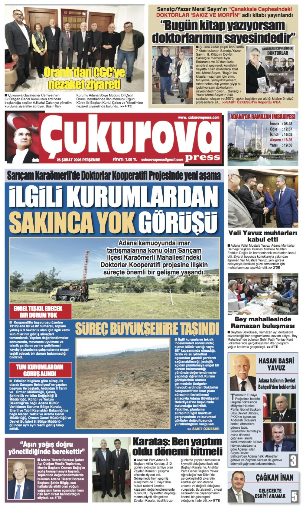 26 Şubat 2026 Perşembe