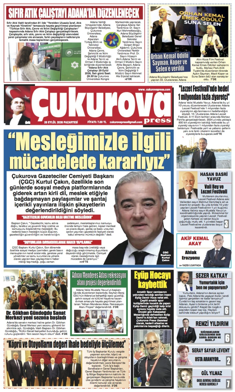 27 Eyl&uuml;l 2026 Pazartesi