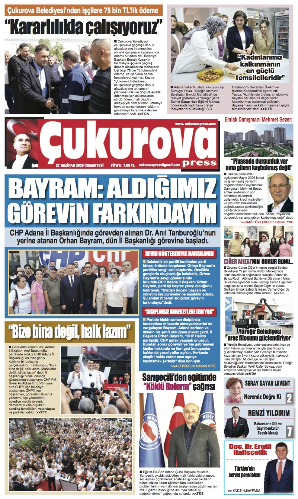 27 Haziran 2026 Cumartesi