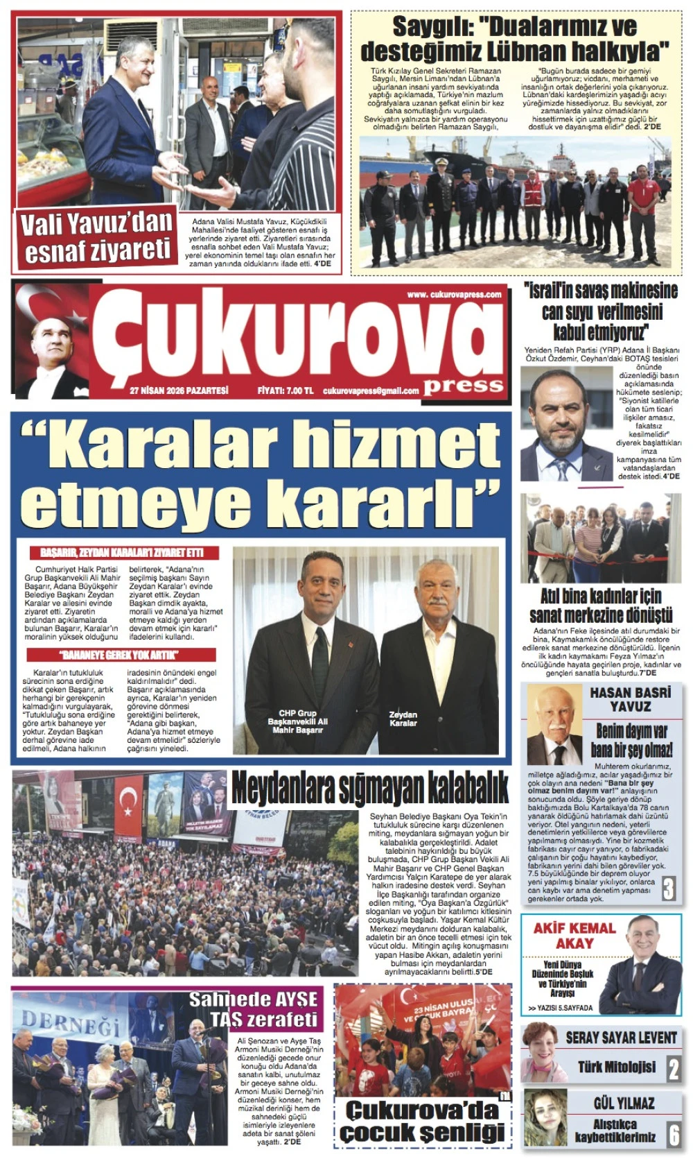 27 Nisan 2026 Pazartesi