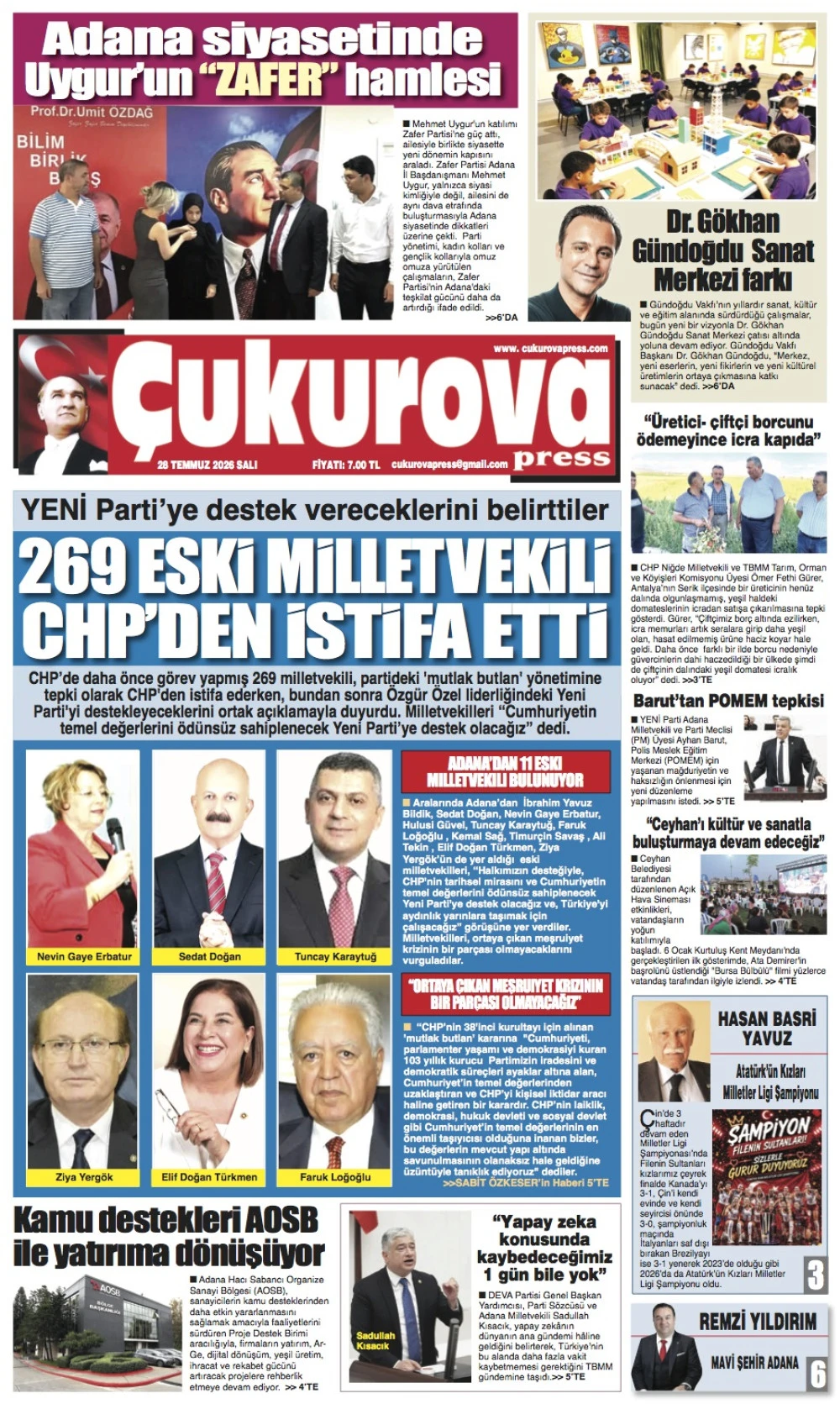 28 Temmuz 2026 &Ccedil;arşamba
