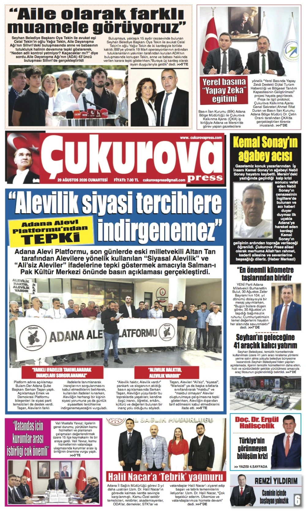 29 Ağustos 2026 Cumartesi