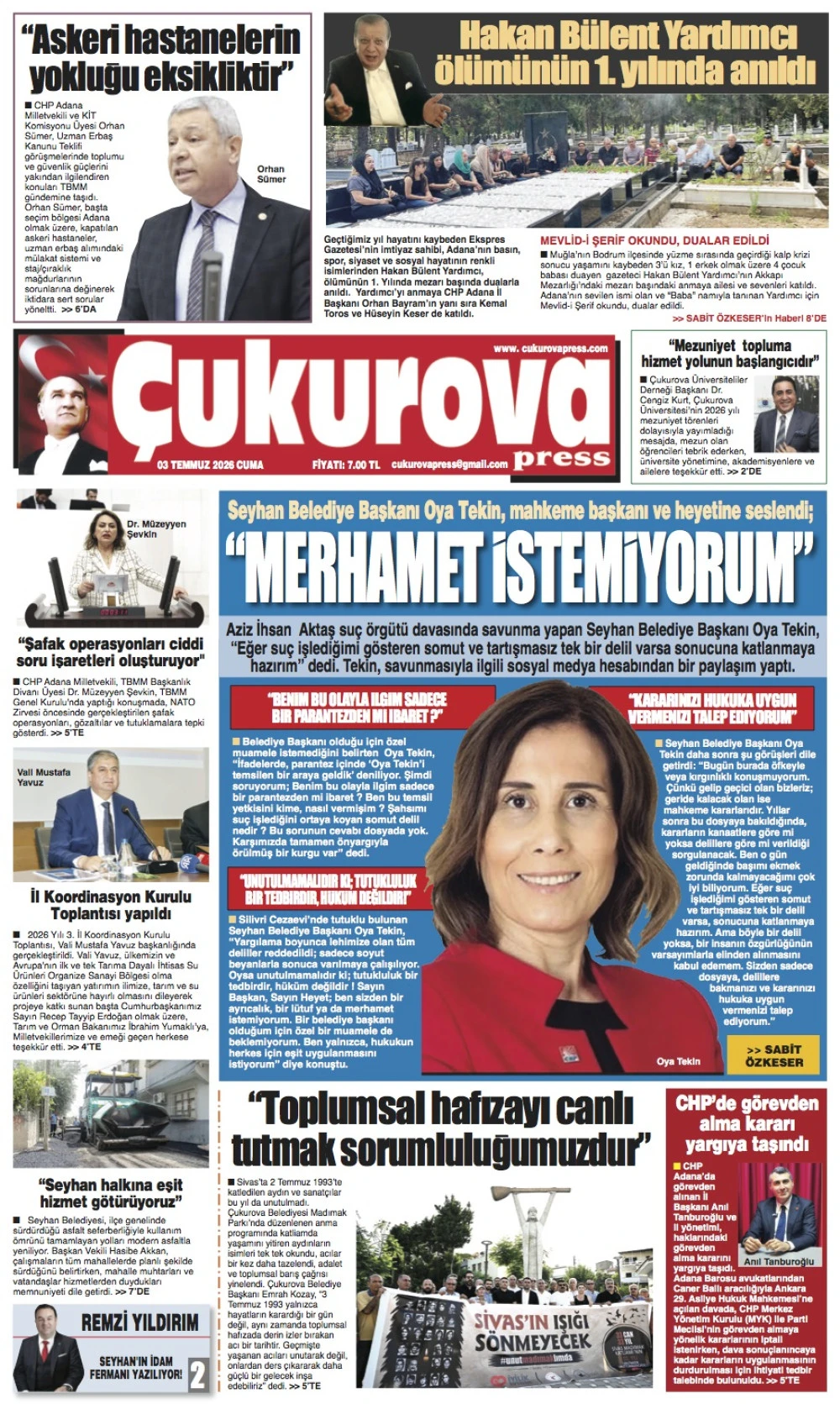 3 TEMMUZ 2026 CUMA 