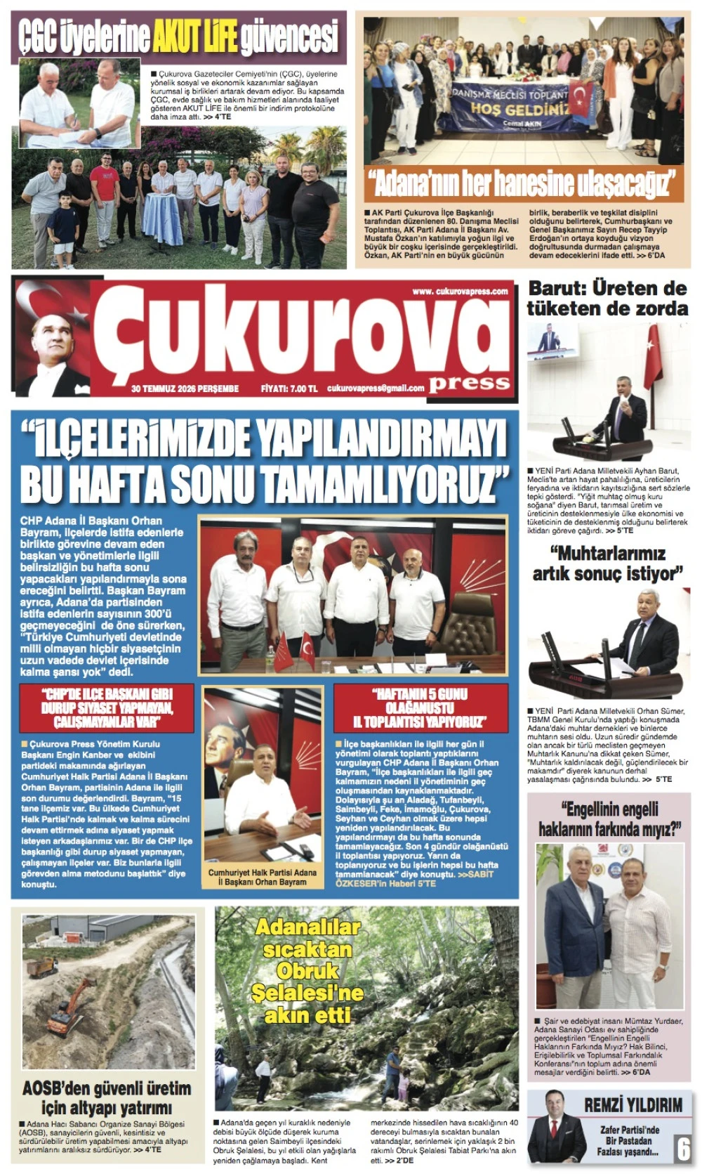 30 Temmuz 2026 Perşembe