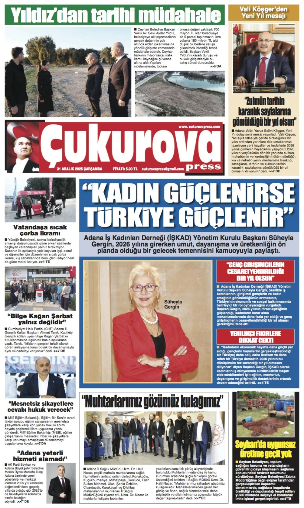 31 Aralık 2025 &Ccedil;arşamba