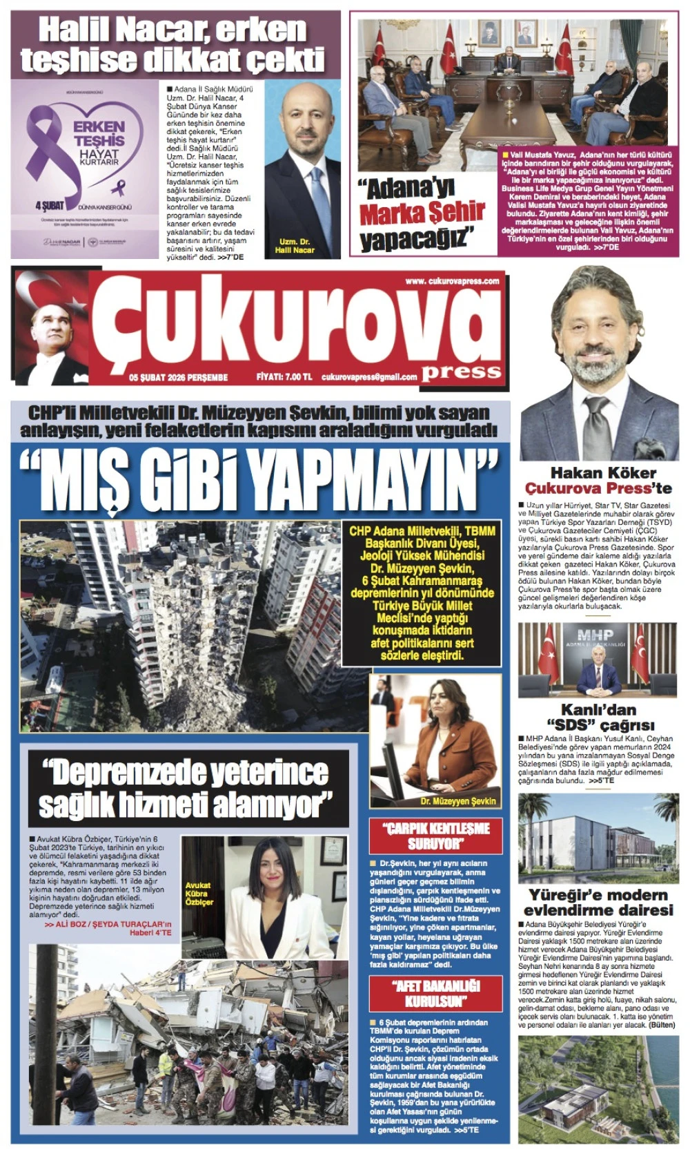 5 Şubat 2026 Perşembe