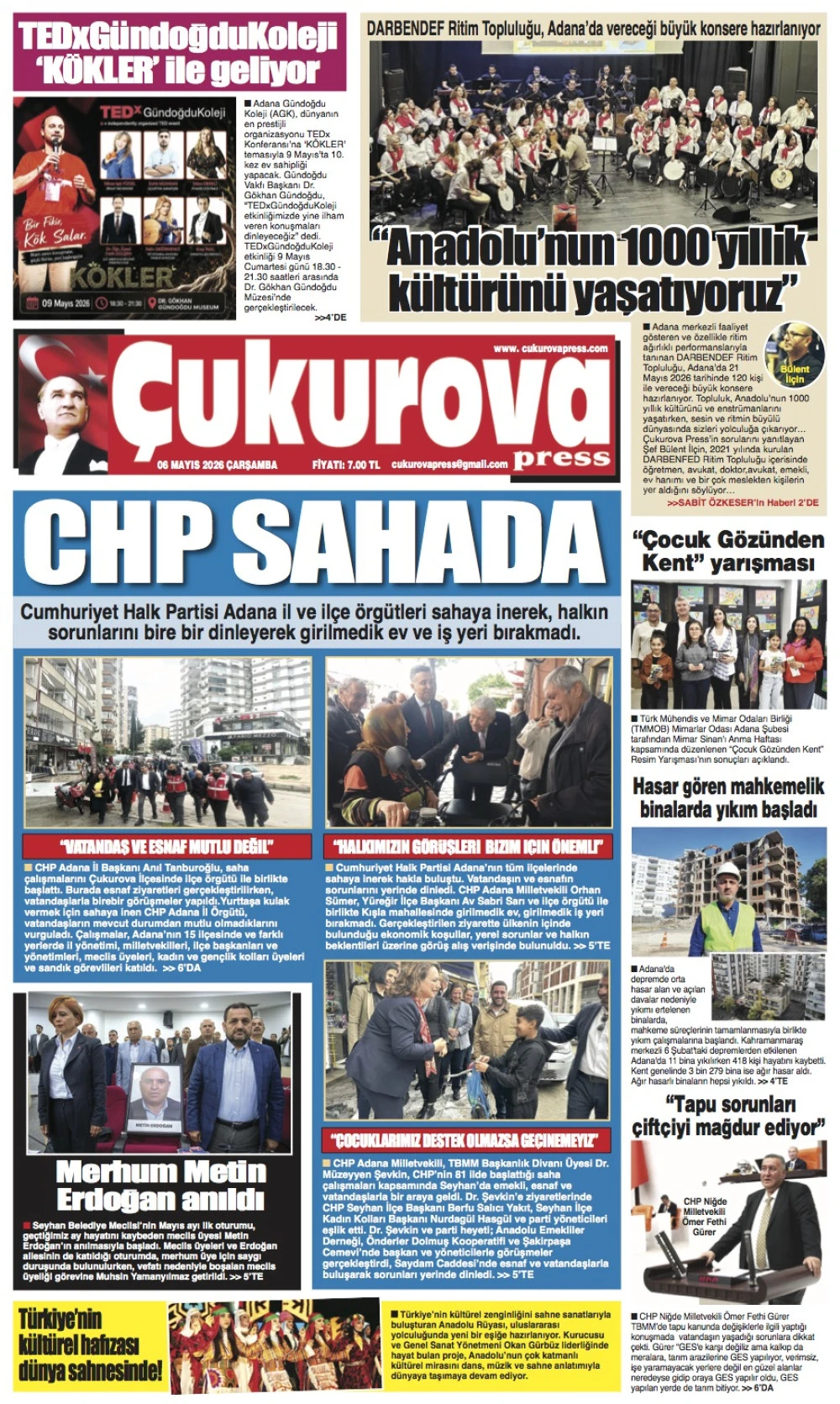 6 NİSAN 2026 &Ccedil;ARŞAMBA