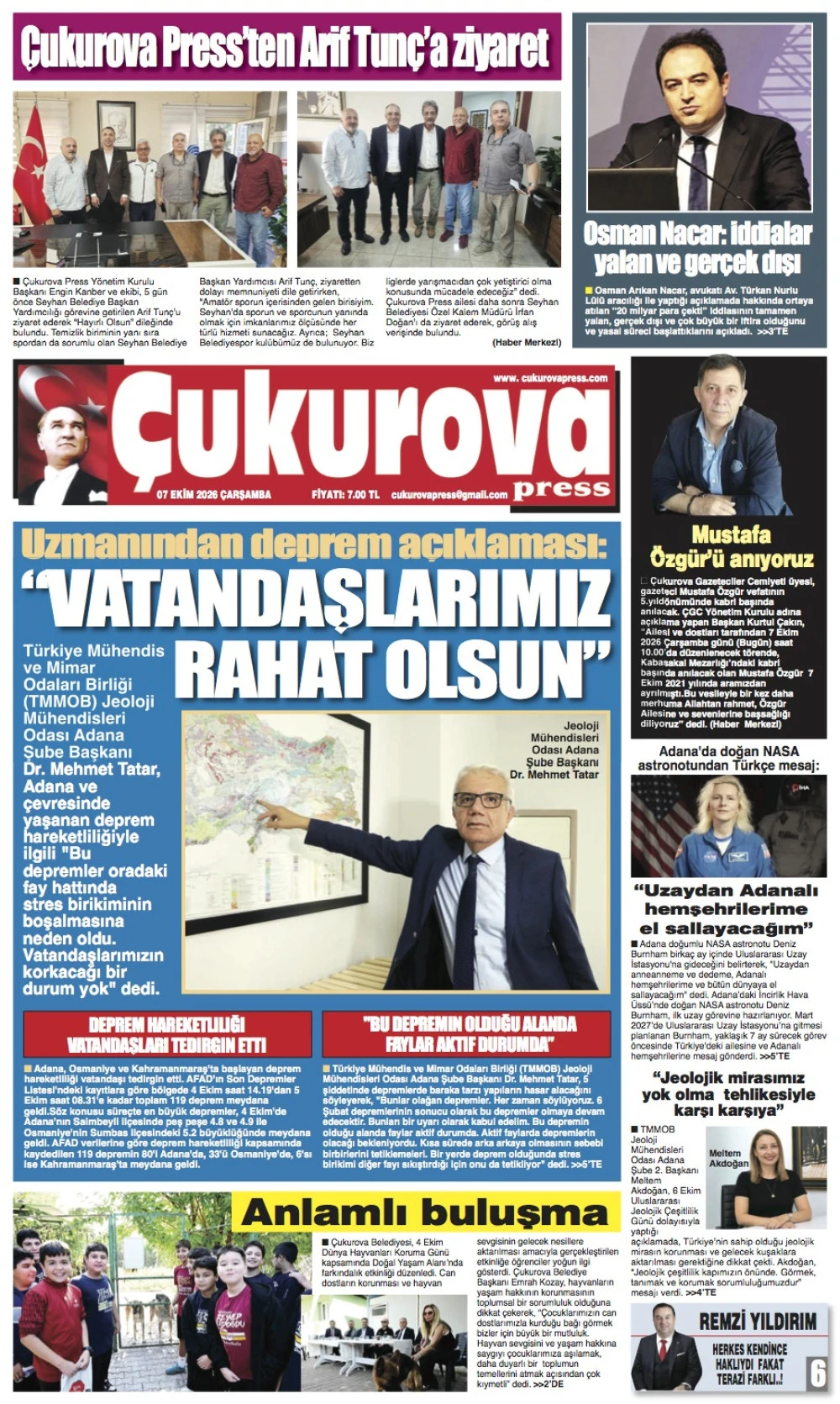 7 Ekim 2026 &Ccedil;arşamba