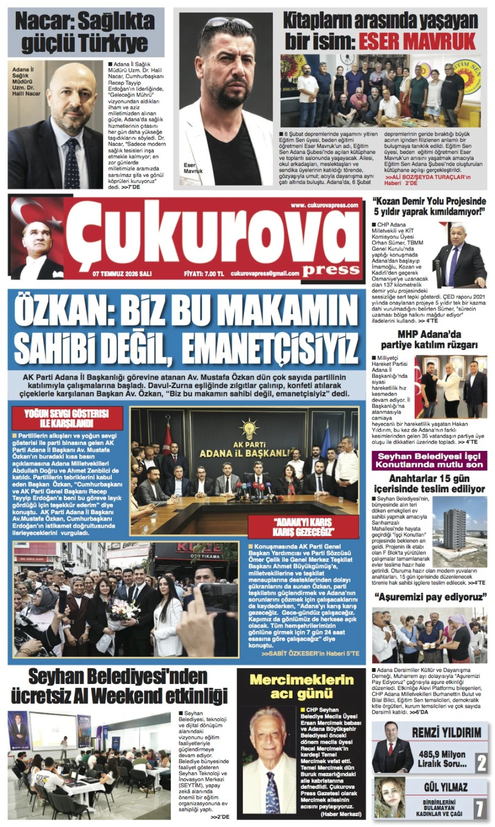 7 Temmuz 2026 Salı