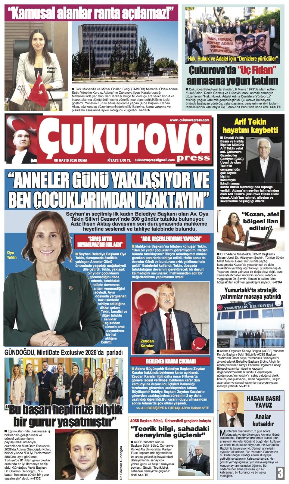 8 Mayıs 2026 Cuma