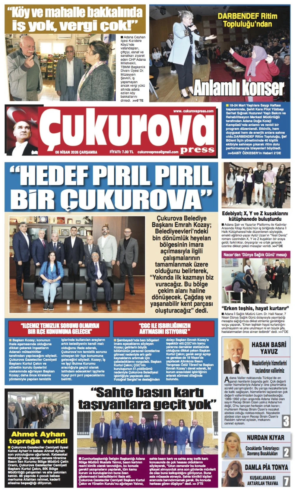 9 Nisan 2026 &Ccedil;arşamba