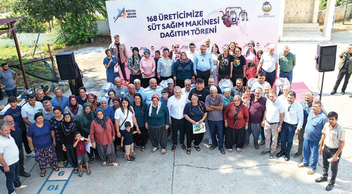 Adana B&uuml;y&uuml;kşehir Belediyesi 168 adet s&uuml;t sağım makinesi dağıttı