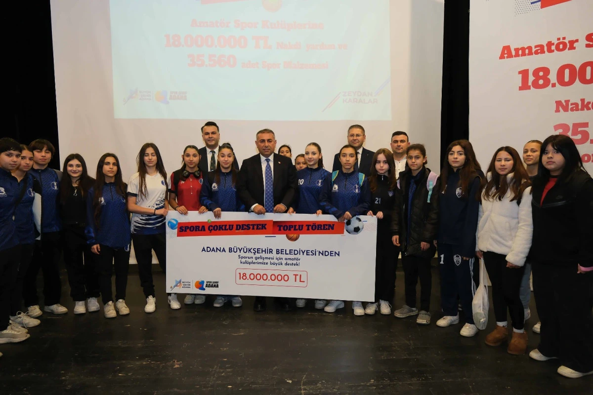 Adana B&uuml;y&uuml;kşehir Belediyesi'nden amat&ouml;r Spor Kul&uuml;plerine  &ouml;nemli destek