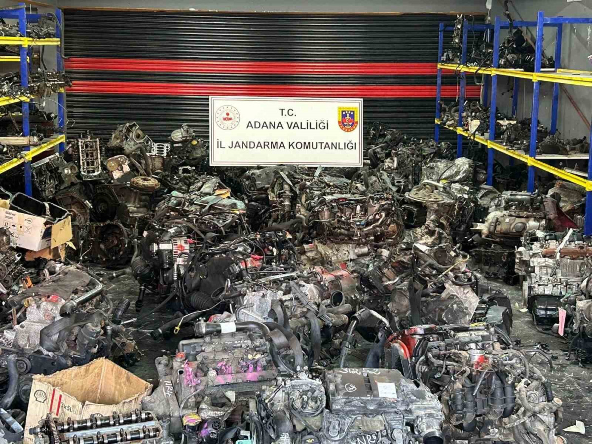 Adana’da 96 kaçak otomobil motoru ele geçirildi 