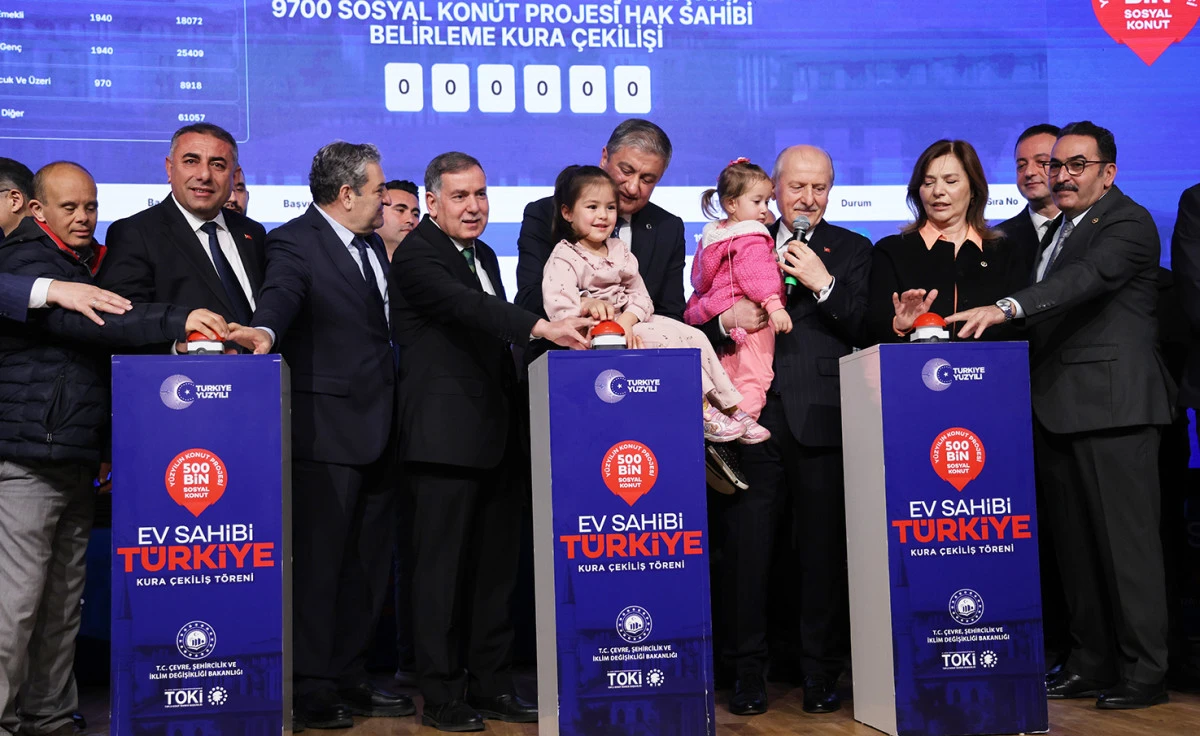   Adana&rsquo;da konut  kura &ccedil;ekimi heyecanı