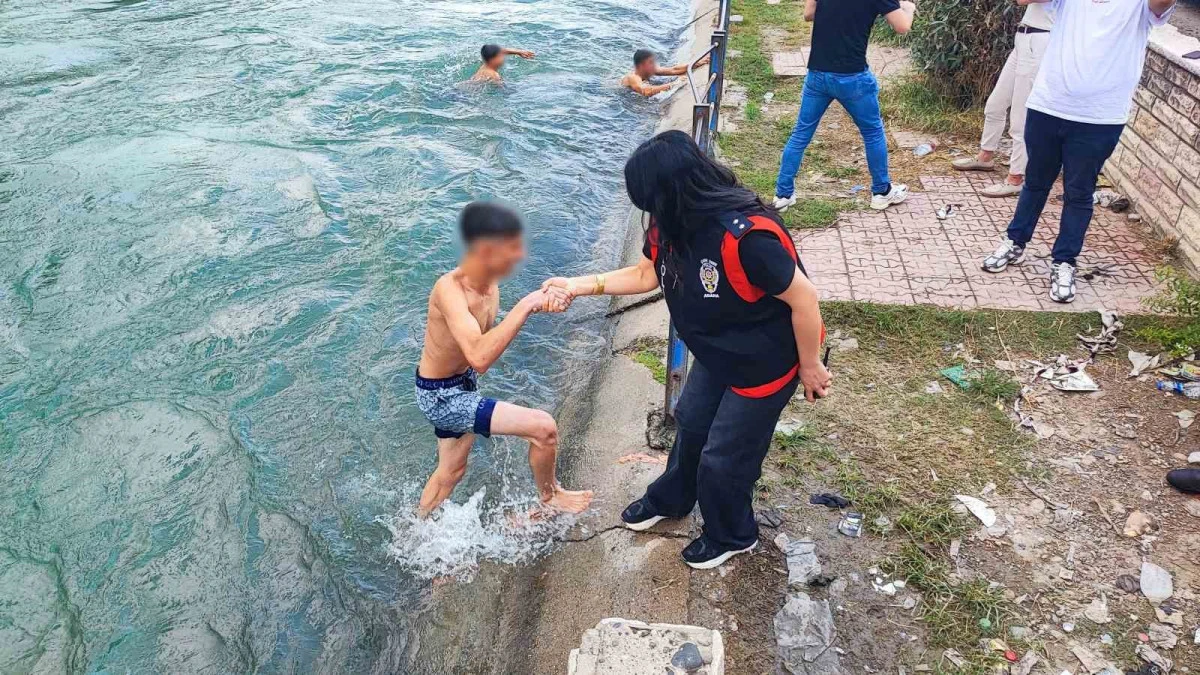 Adana&rsquo;da sulama kanalına giren 7 kişiye 25 bin 942 TL ceza 