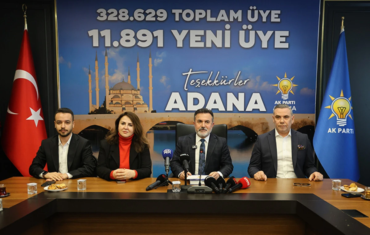 AK Parti&rsquo;nin Adana&rsquo;daki &uuml;ye sayısı 328 bin 629 oldu  