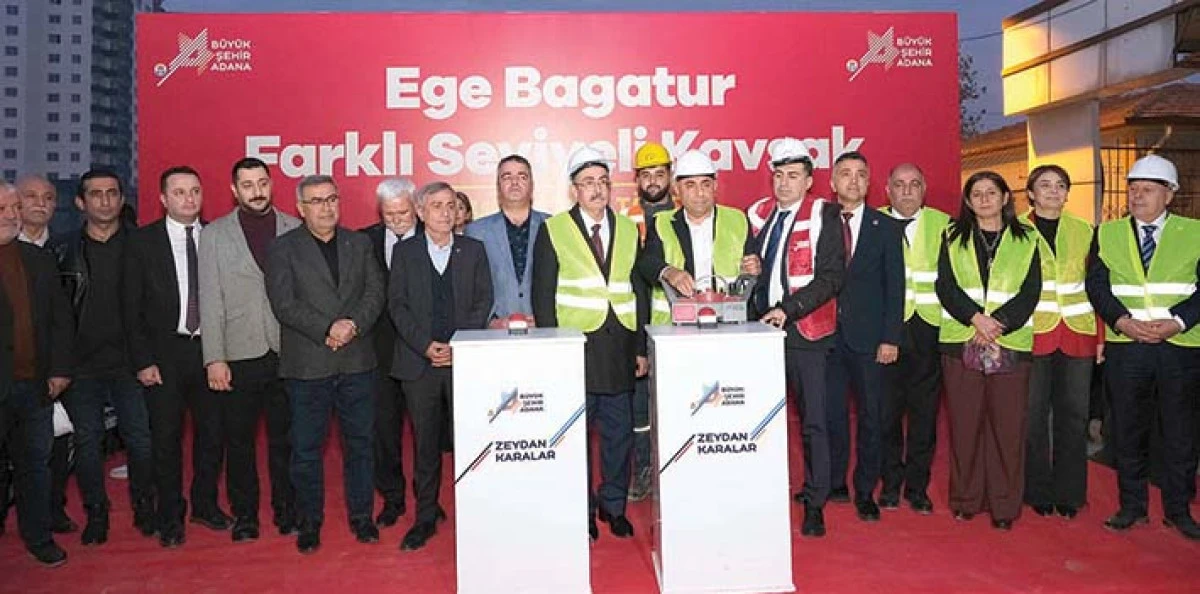 Ege Bağatur Farklı Seviyeli Kavşak Projesi&rsquo;nin temeli atıldı