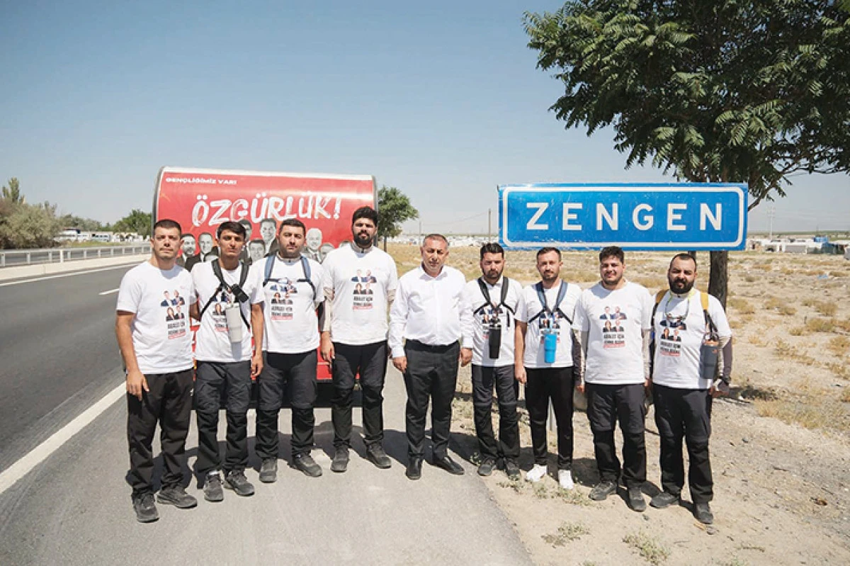 Gençlerin Adana’dan Silivri’ye, 1200 Km’lik Özgürlük Yürüyüşü sürüyor