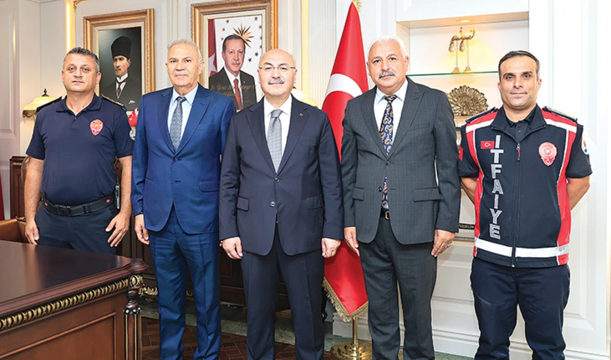  İtfaiyecilerden  Vali Köşger’e ziyaret