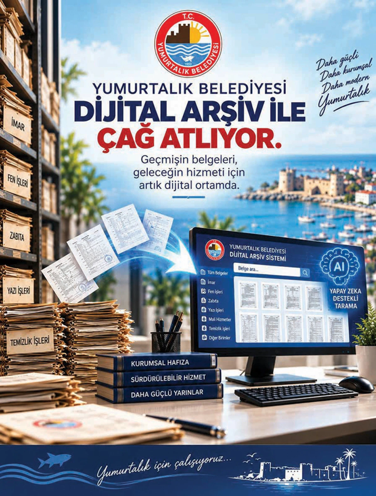 Yumurtalık Belediyesi&rsquo;nde dev dijital d&ouml;n&uuml;ş&uuml;m